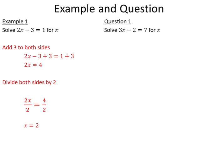 Example-problem pairs I